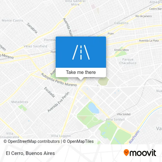 El Cerro map