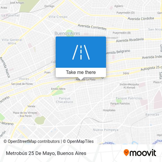 Mapa de Metrobús 25 De Mayo