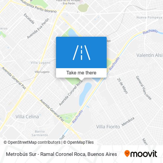 Metrobús Sur - Ramal Coronel Roca map