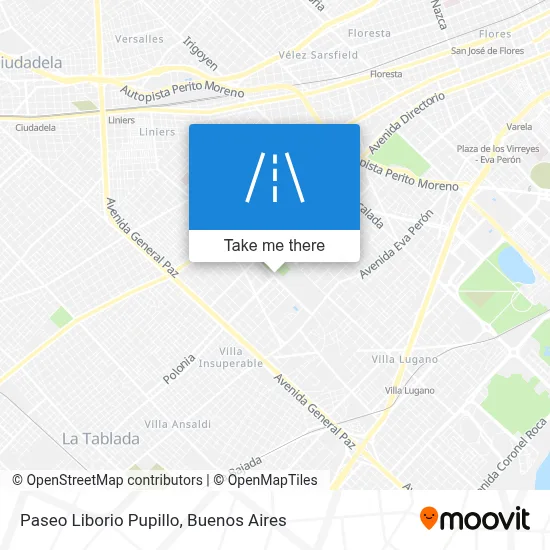 Paseo Liborio Pupillo map