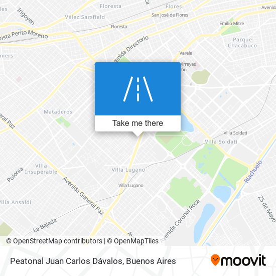 Peatonal Juan Carlos Dávalos map