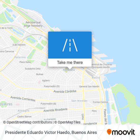 Mapa de Presidente Eduardo Victor Haedo