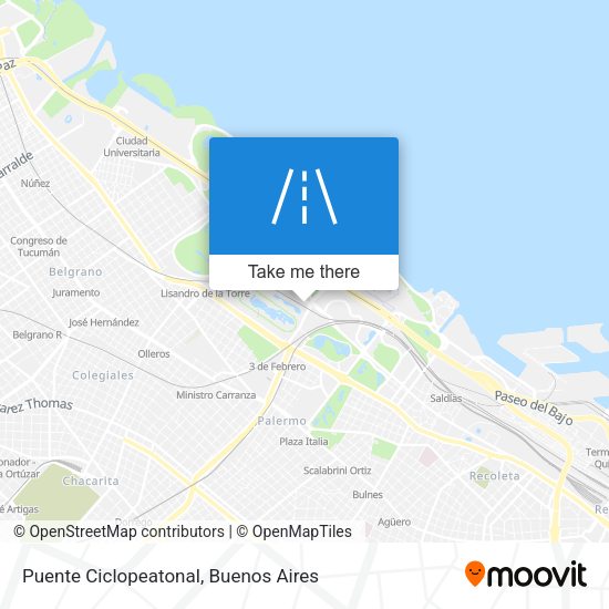Mapa de Puente Ciclopeatonal