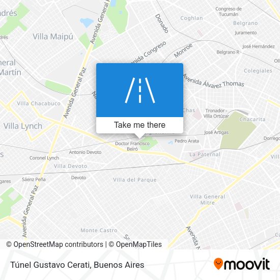 Túnel Gustavo Cerati map
