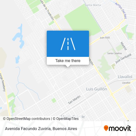 Mapa de Avenida Facundo Zuviría