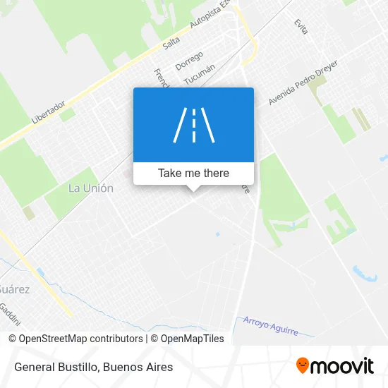 General Bustillo map