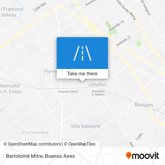 Bartolomé Mitre map