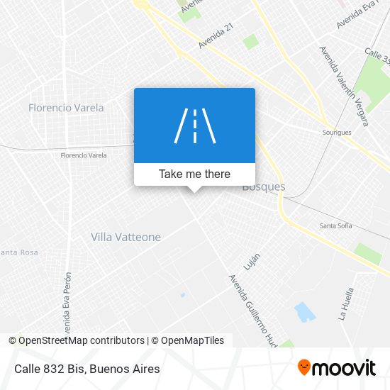 Calle 832 Bis map