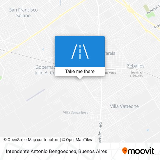 Intendente Antonio Bengoechea map