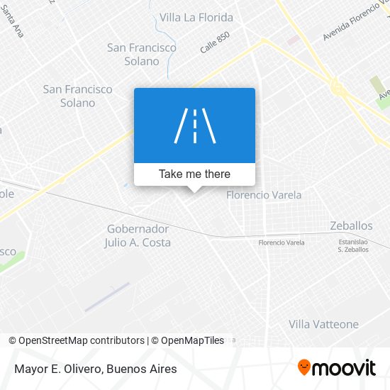 Mayor E. Olivero map