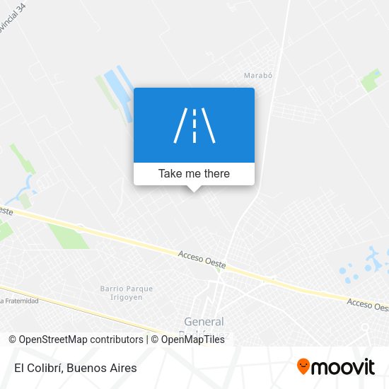 El Colibrí map