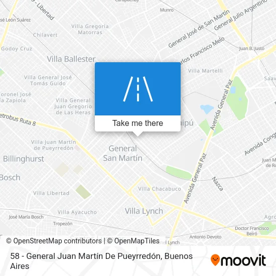 58 - General Juan Martín De Pueyrredón map