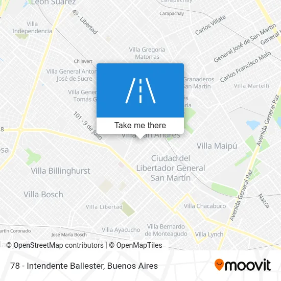 78 - Intendente Ballester map