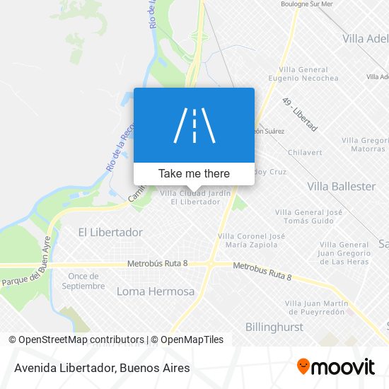 Avenida Libertador map