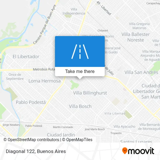 Diagonal 122 map