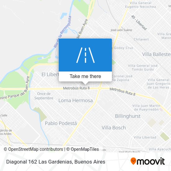 Diagonal 162 Las Gardenias map