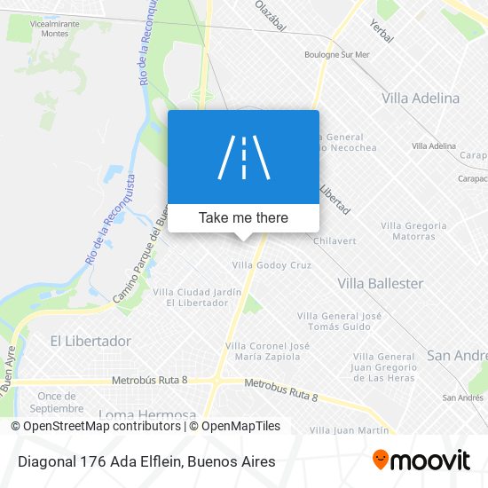 Diagonal 176 Ada Elflein map