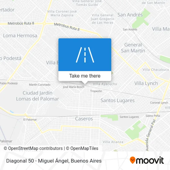 Diagonal 50 - Miguel Ángel map