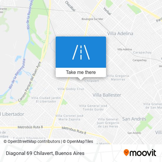 Diagonal 69 Chilavert map