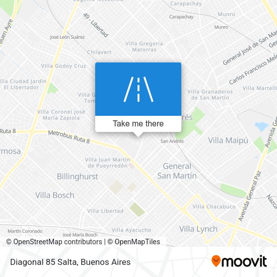 Diagonal 85 Salta map