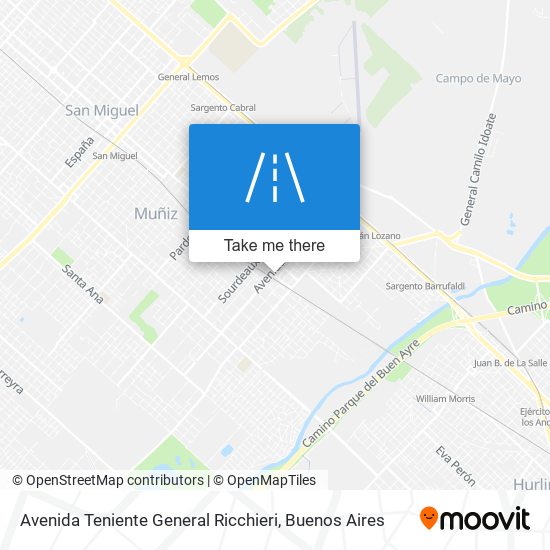 Avenida Teniente General Ricchieri map