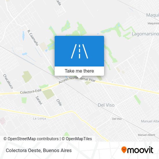 Mapa de Colectora Oeste