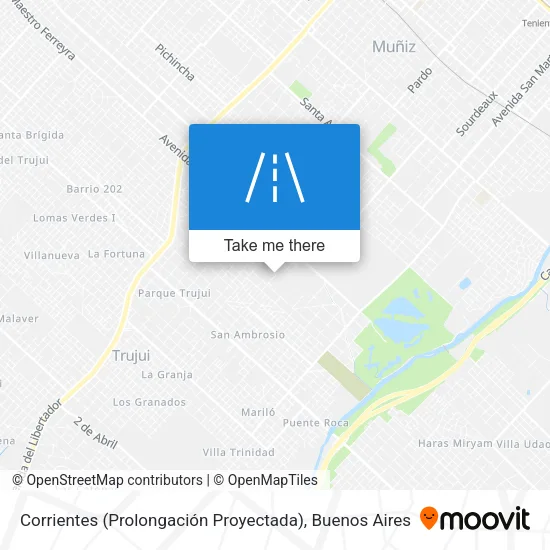 Corrientes (Prolongación Proyectada) map