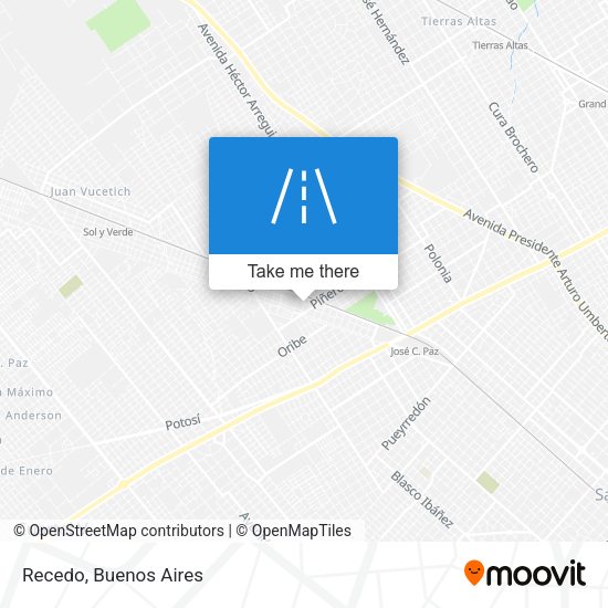 Mapa de Recedo
