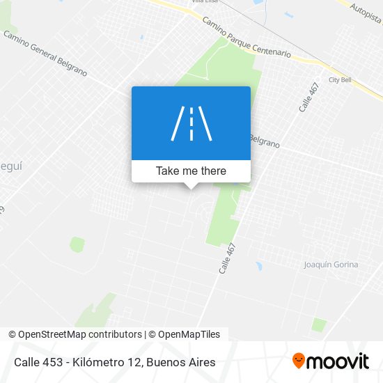 Mapa de Calle 453 - Kilómetro 12