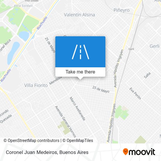 Coronel Juan Medeiros map