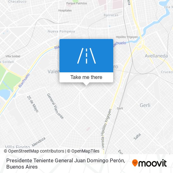 Presidente Teniente General Juan Domingo Perón map