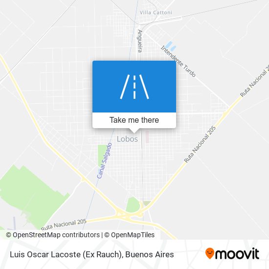 Luis Oscar Lacoste (Ex Rauch) map