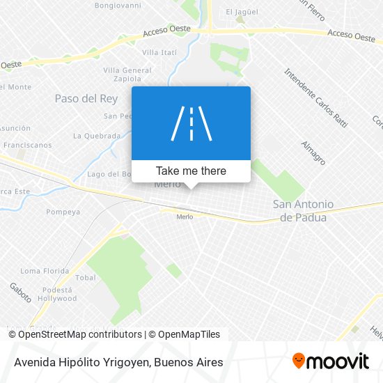 Avenida Hipólito Yrigoyen map