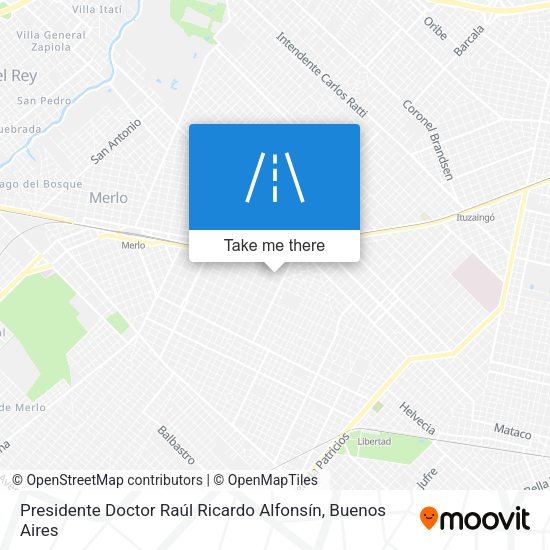 Mapa de Presidente Doctor Raúl Ricardo Alfonsín