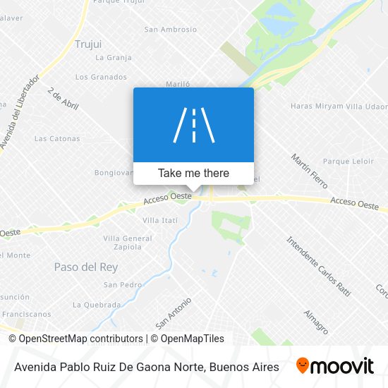 Avenida Pablo Ruiz De Gaona Norte map