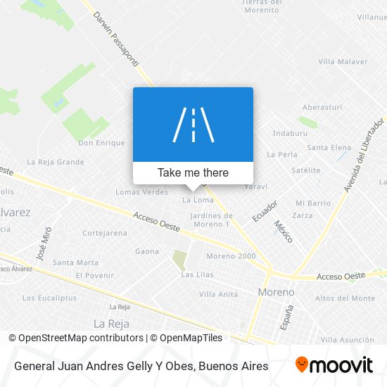 General Juan Andres Gelly Y Obes map