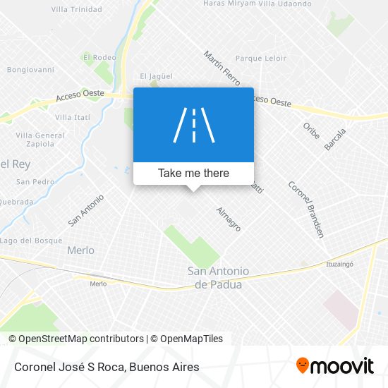 Coronel José S Roca map