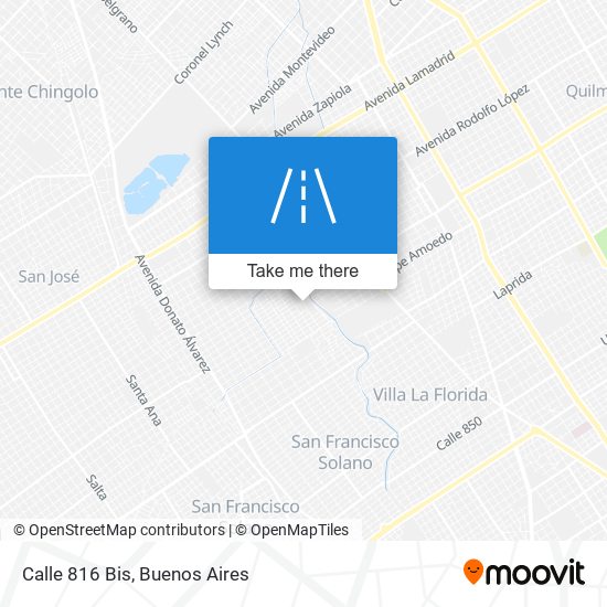 Calle 816 Bis map