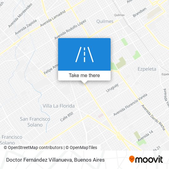 Doctor Fernández Villanueva map