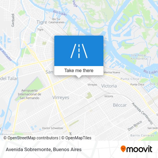 Avenida Sobremonte map