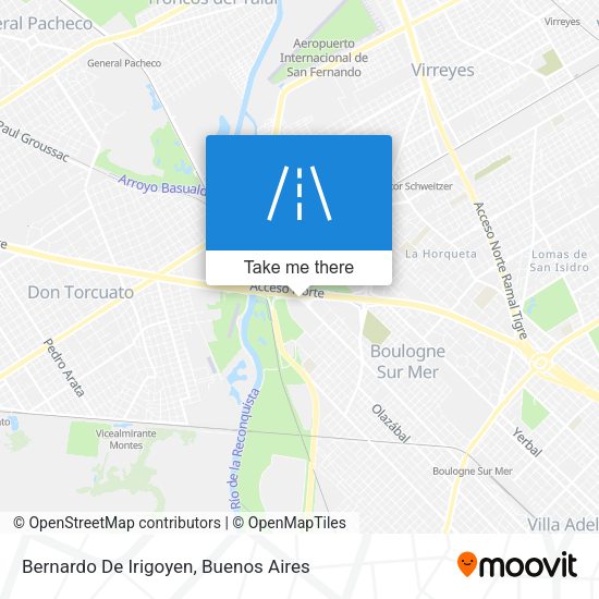 Bernardo De Irigoyen map