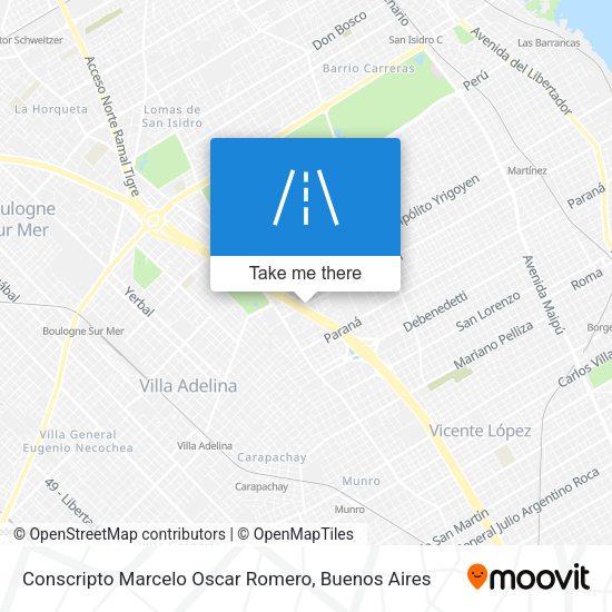 Conscripto Marcelo Oscar Romero map