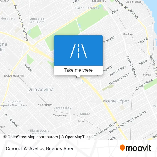 Coronel A. Ávalos map