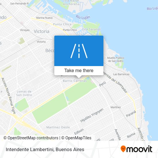 Intendente Lambertini map