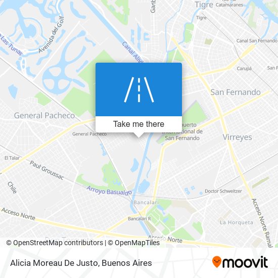 Alicia Moreau De Justo map