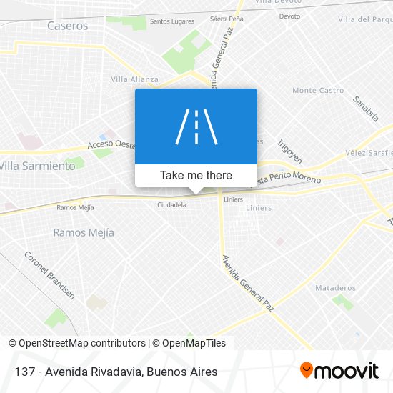 137 - Avenida Rivadavia map