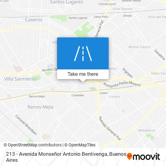 213 - Avenida Monseñor Antonio Bentivenga map