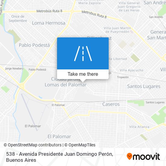 538 - Avenida Presidente Juan Domingo Perón map