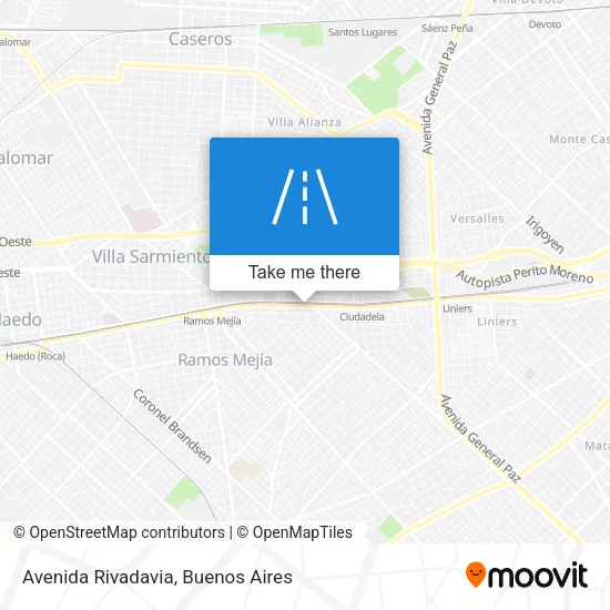 Avenida Rivadavia map