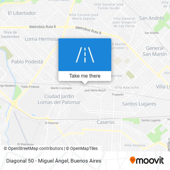 Diagonal 50 - Miguel Ángel map